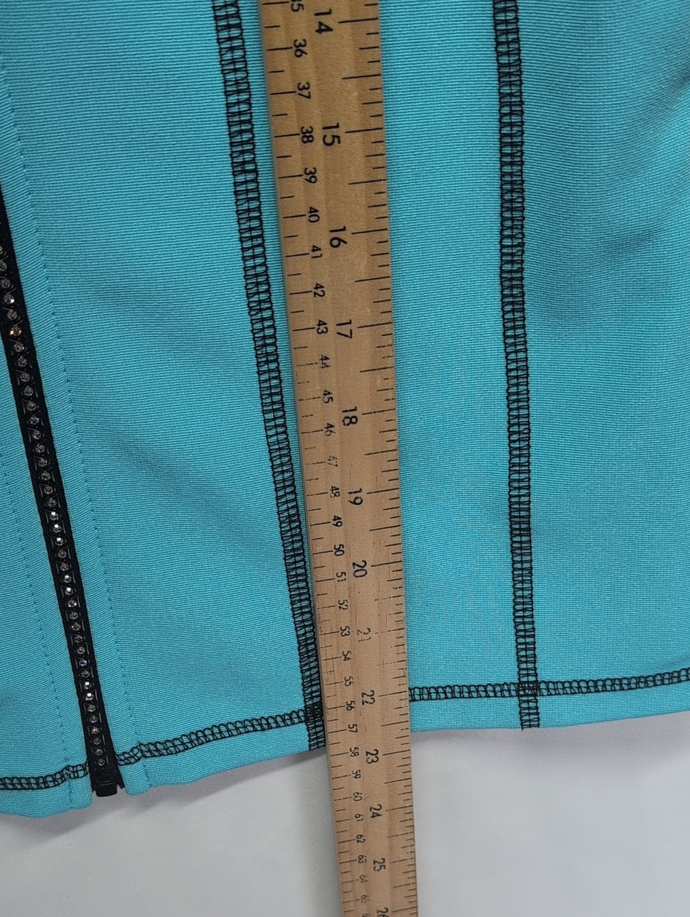219.Joseph Ribkoff Light Blue Zip Jacket with Contrast Stitching.+ Tank Top Set - Picture 6 of 7